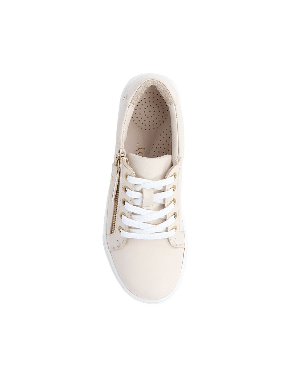 Leather Zip Up Trainers image 4