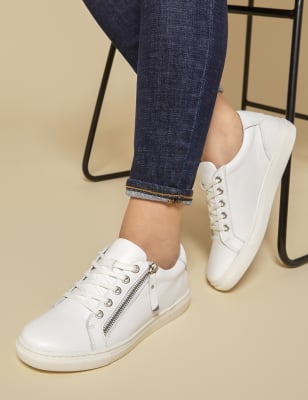 Leather plimsolls hot sale womens