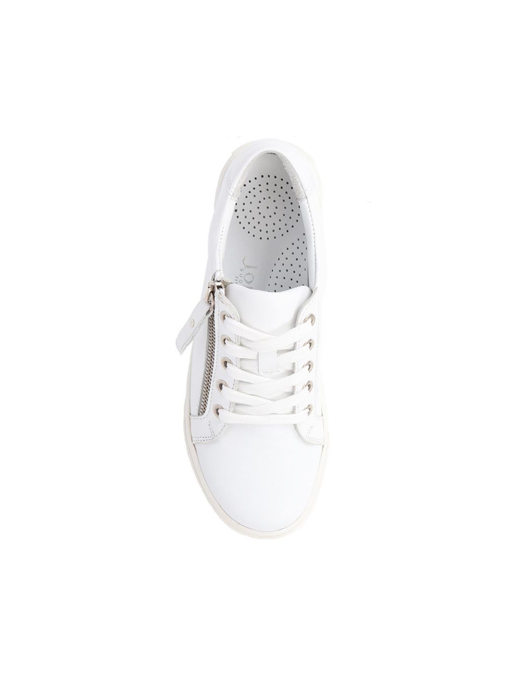 Leather Zip Up Trainers image 4