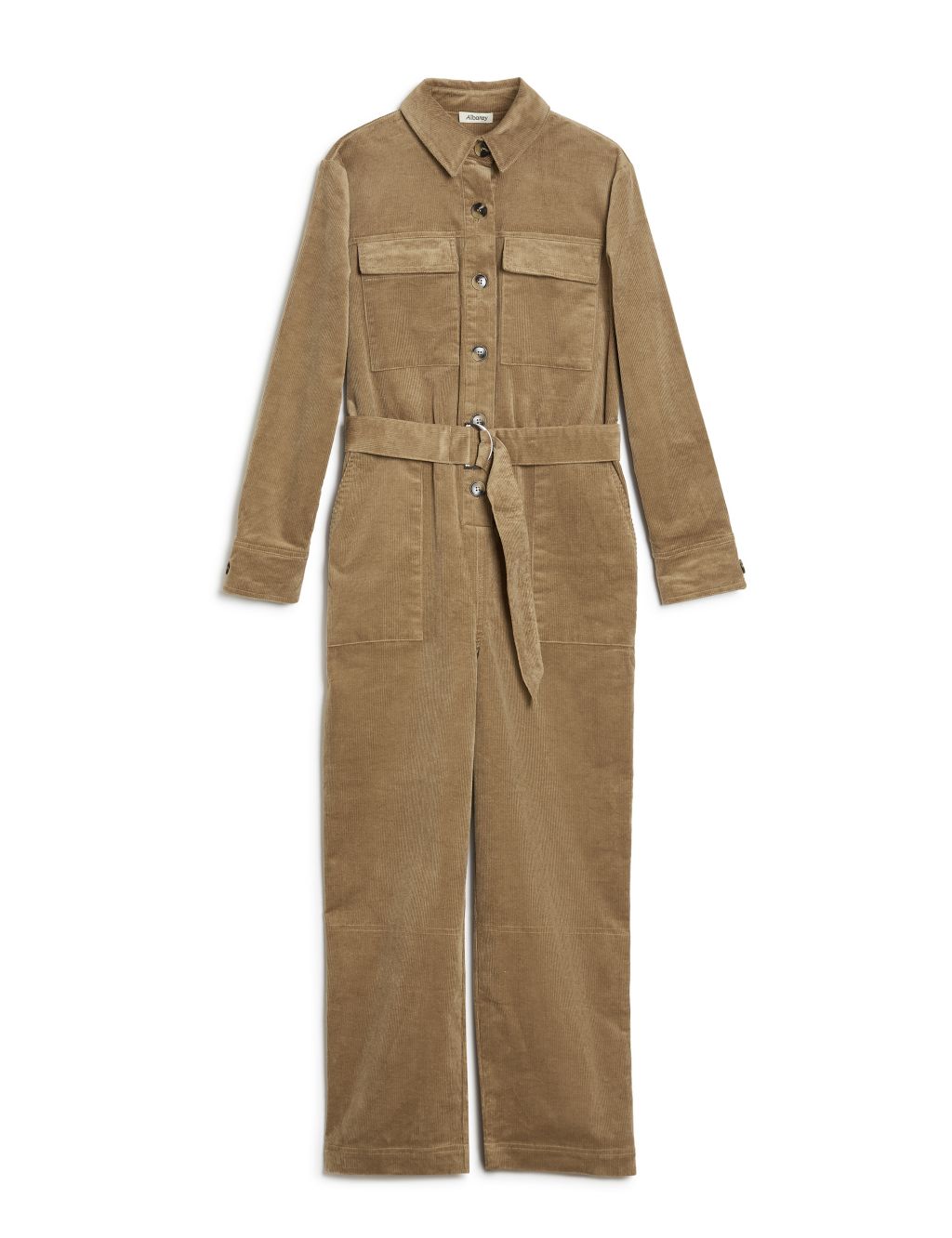 Organic Cotton Cord Belted Utility Jumpsuit image 2