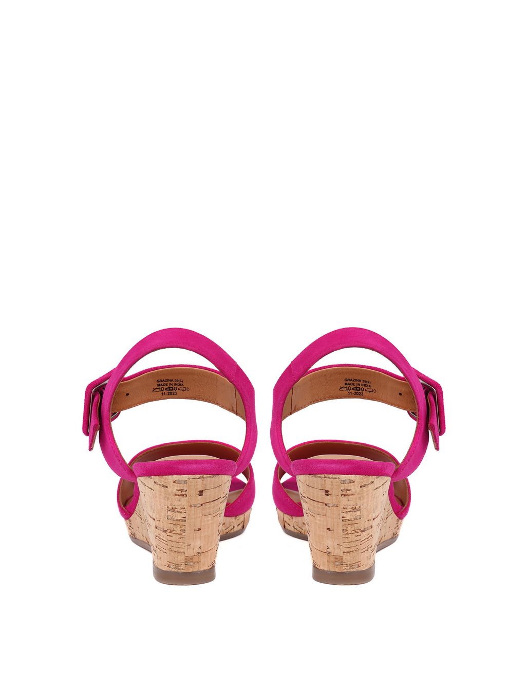 Suede Ankle Strap Wedge Sandals image 5