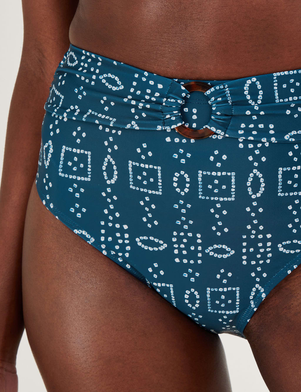 Geometric High Waisted Bikini Bottoms image 5
