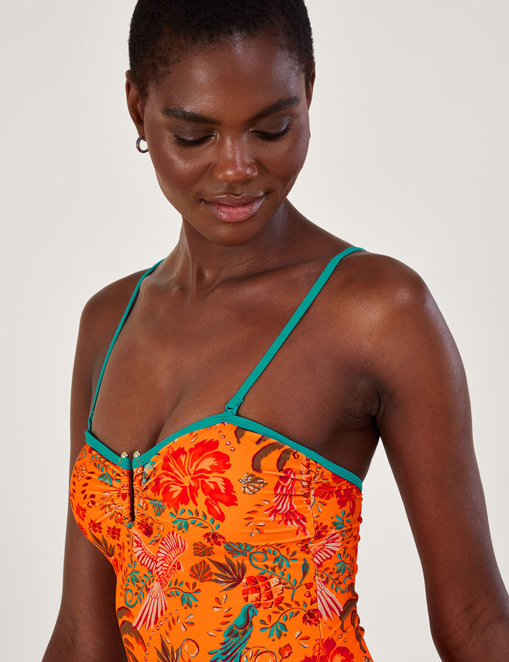 Printed U-Wire Scoop Neck Swimsuit image 3