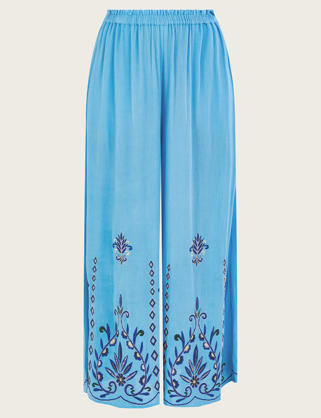 Embroidered Wide Leg Trousers image 2