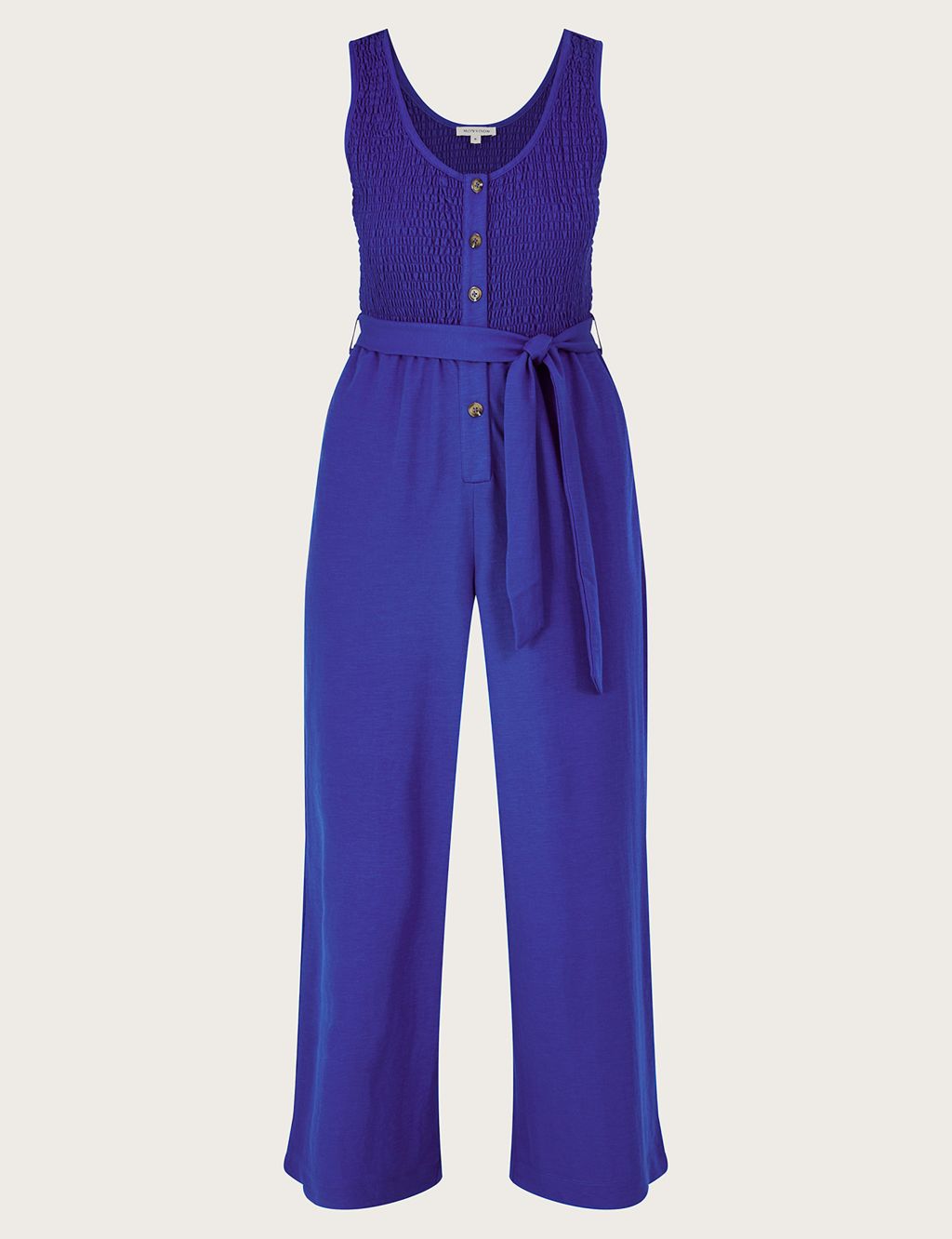 Textured Belted Cropped Wide Leg Jumpsuit image 2