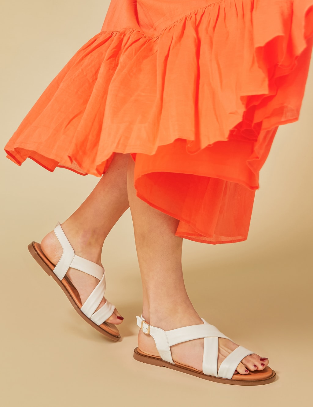 M and s white sandals discount