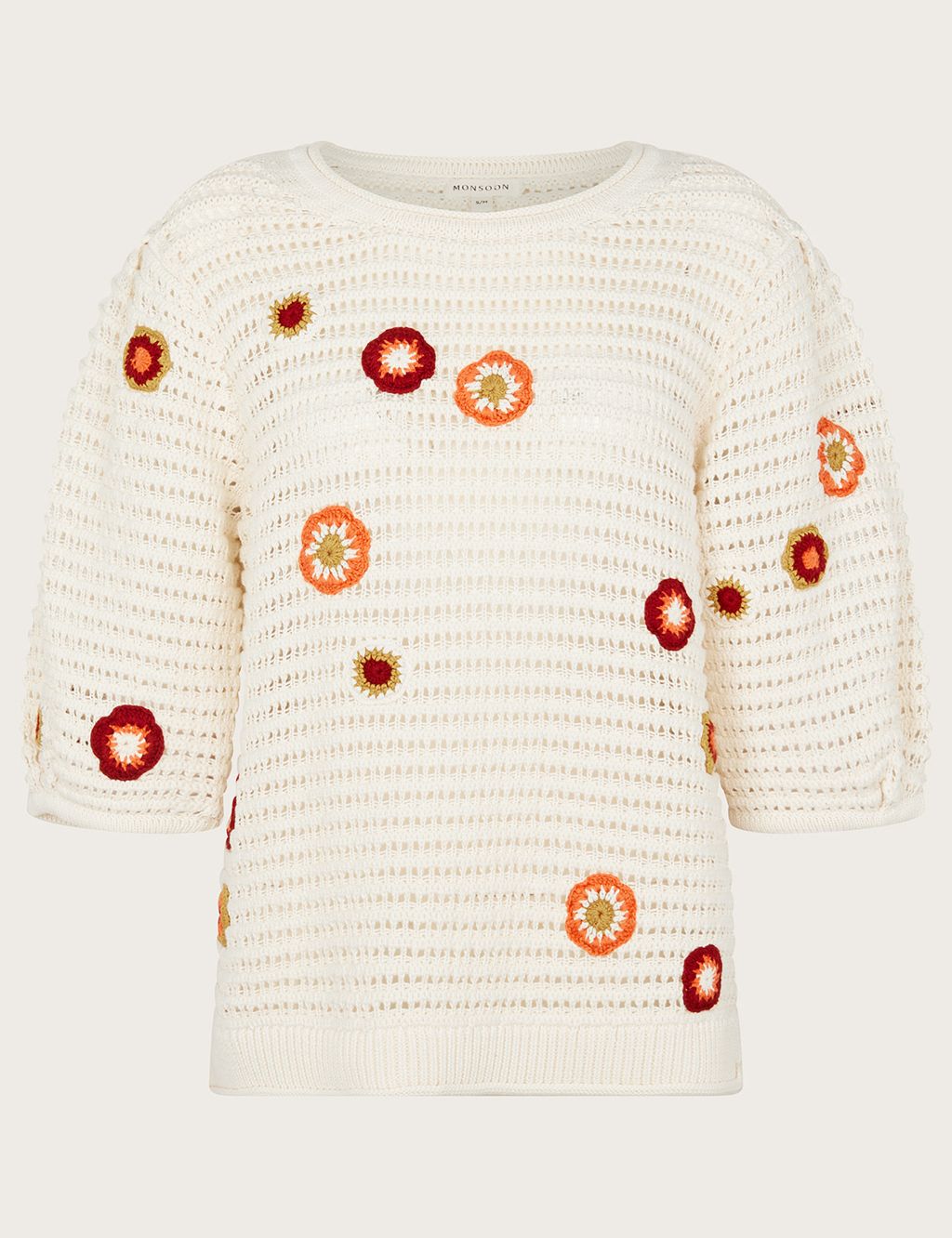 Pure Cotton Floral Embroidered Jumper image 2