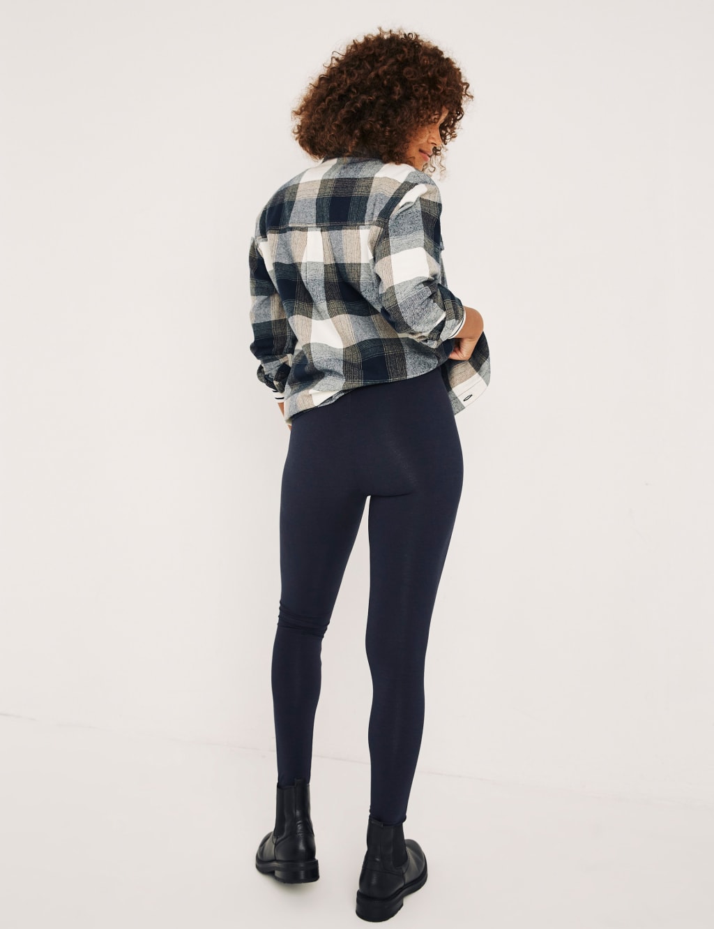 Cotton Modal Blend High Rise Leggings image 3