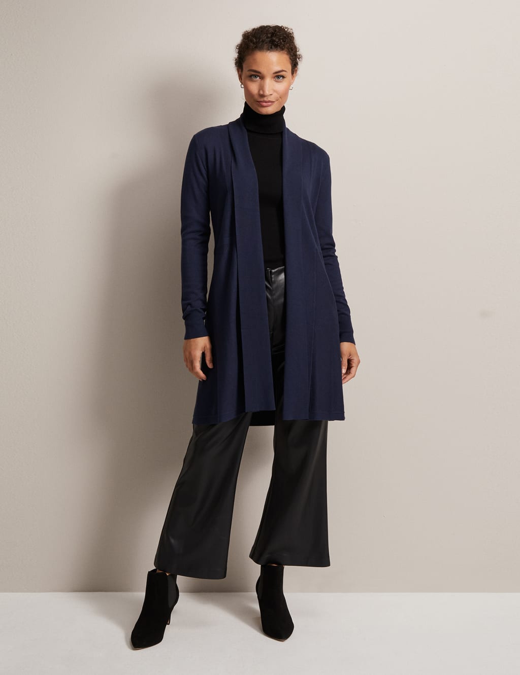 Knitted Edge To Edge Longline Cardigan image 4