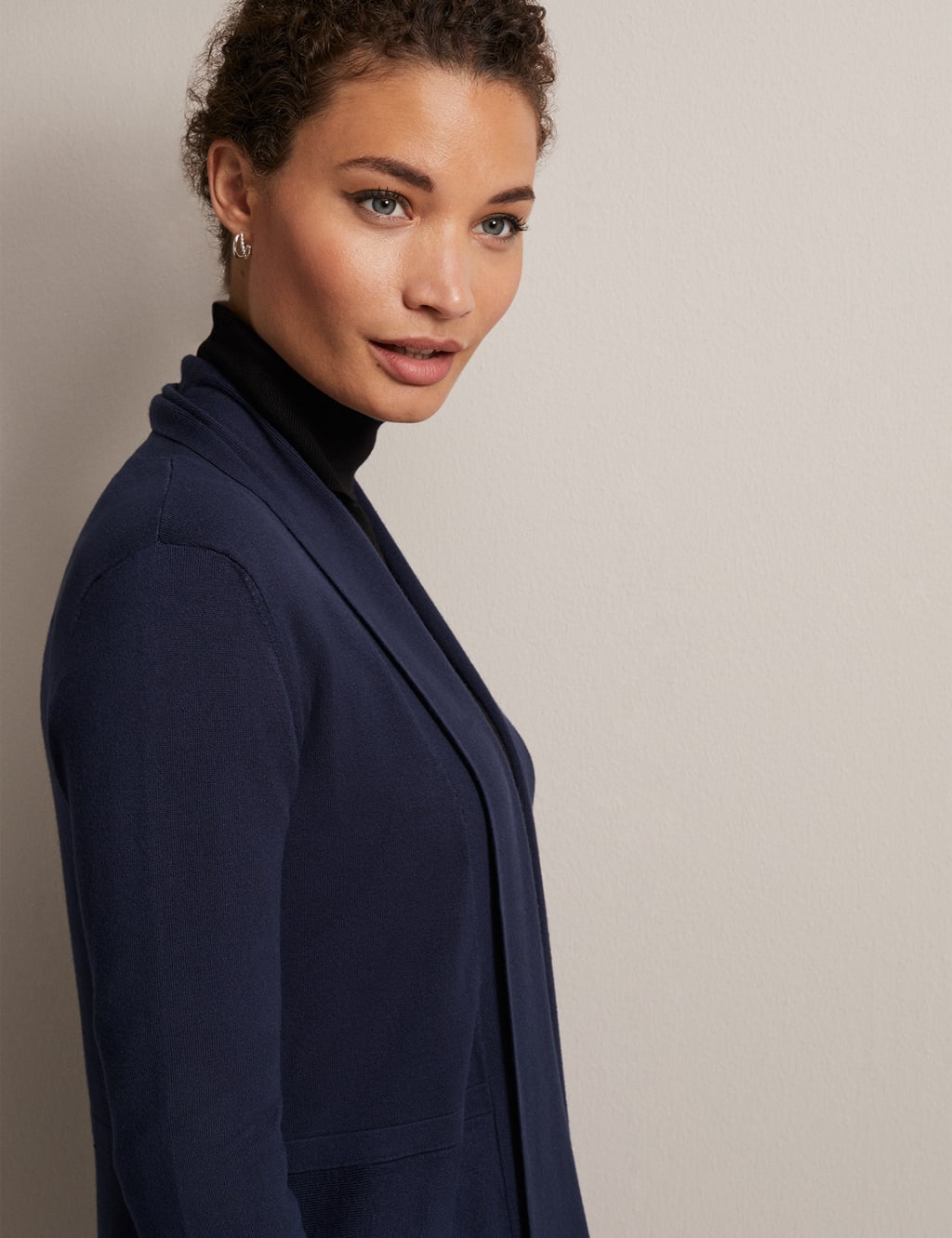 Knitted Edge To Edge Longline Cardigan image 6