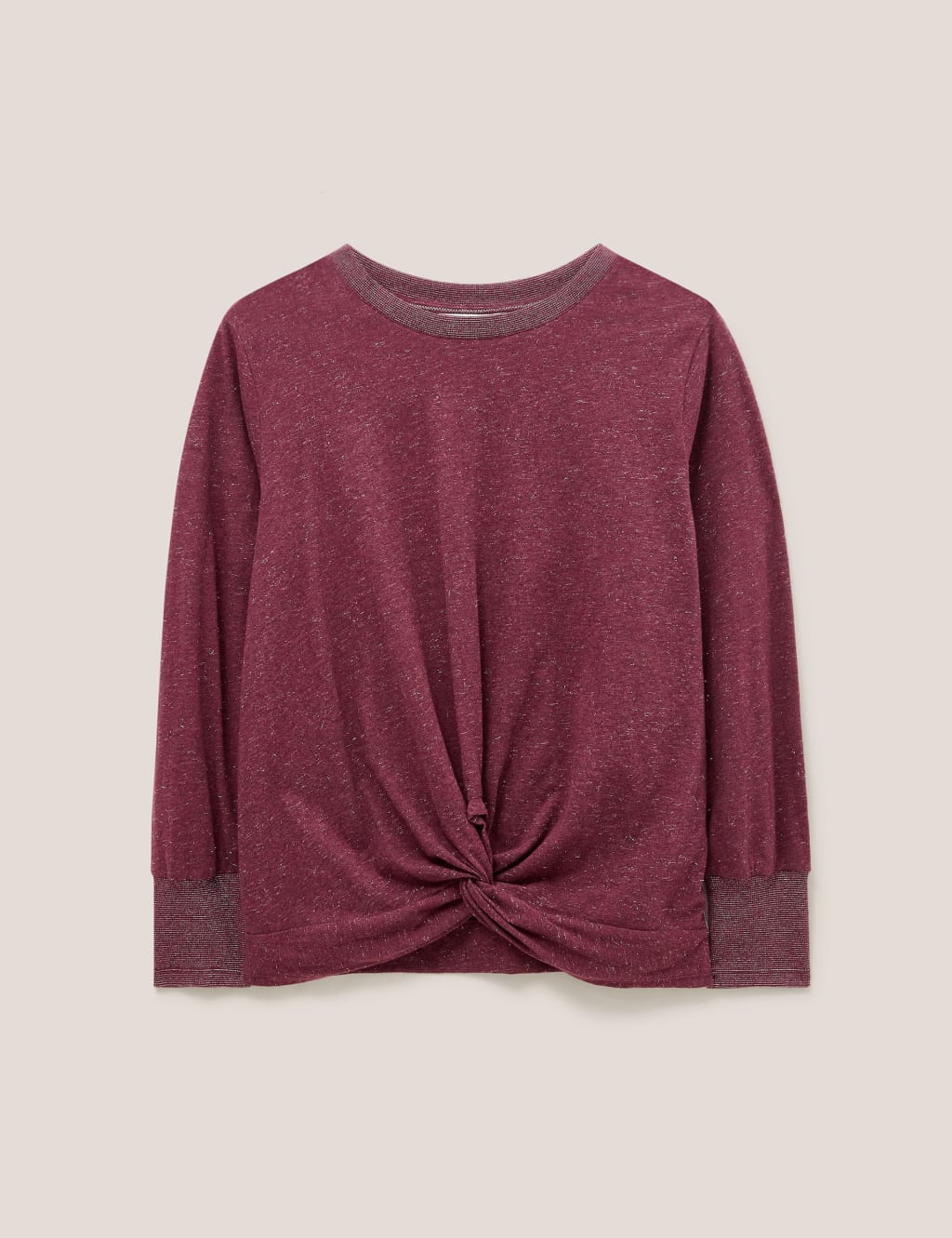 Cotton Rich Sparkly Twist Front Blouse image 2