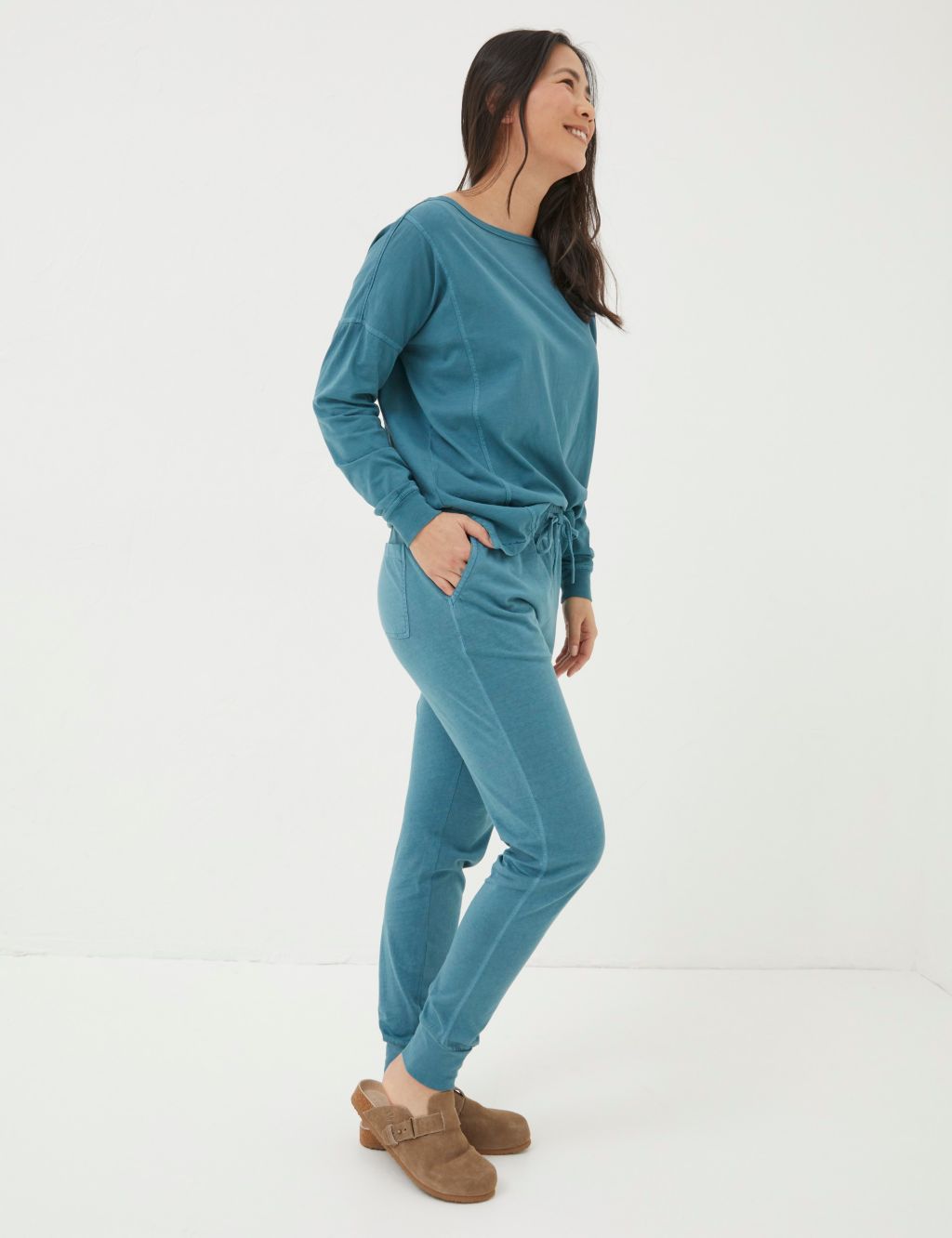 Pure Cotton Drawstring Relaxed Joggers image 4