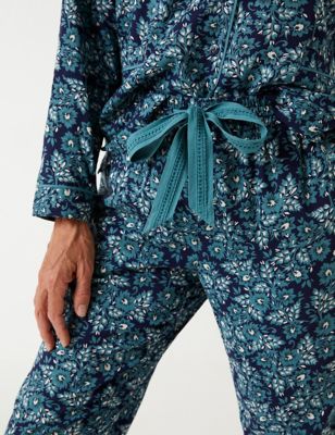 Fatface Womens Printed Pyjama Set - 8 - Blue Mix, Blue Mix