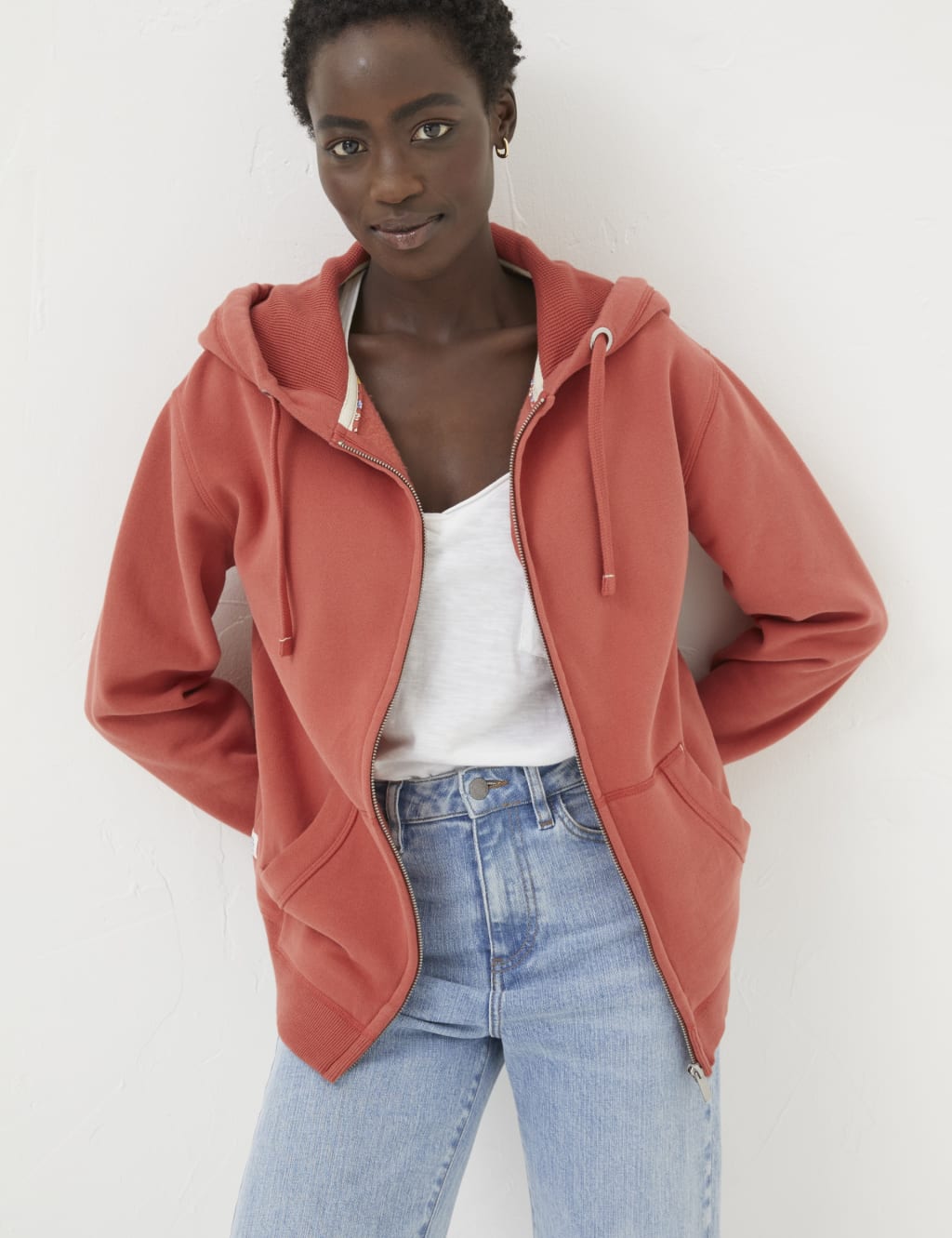 Red hoodie sale jacket women's