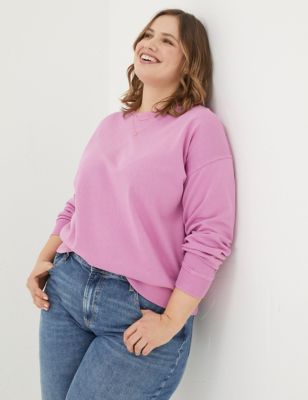 Fatface Womens Pure Cotton Sweatshirt - 6 - Pink, Pink,Black,Blue