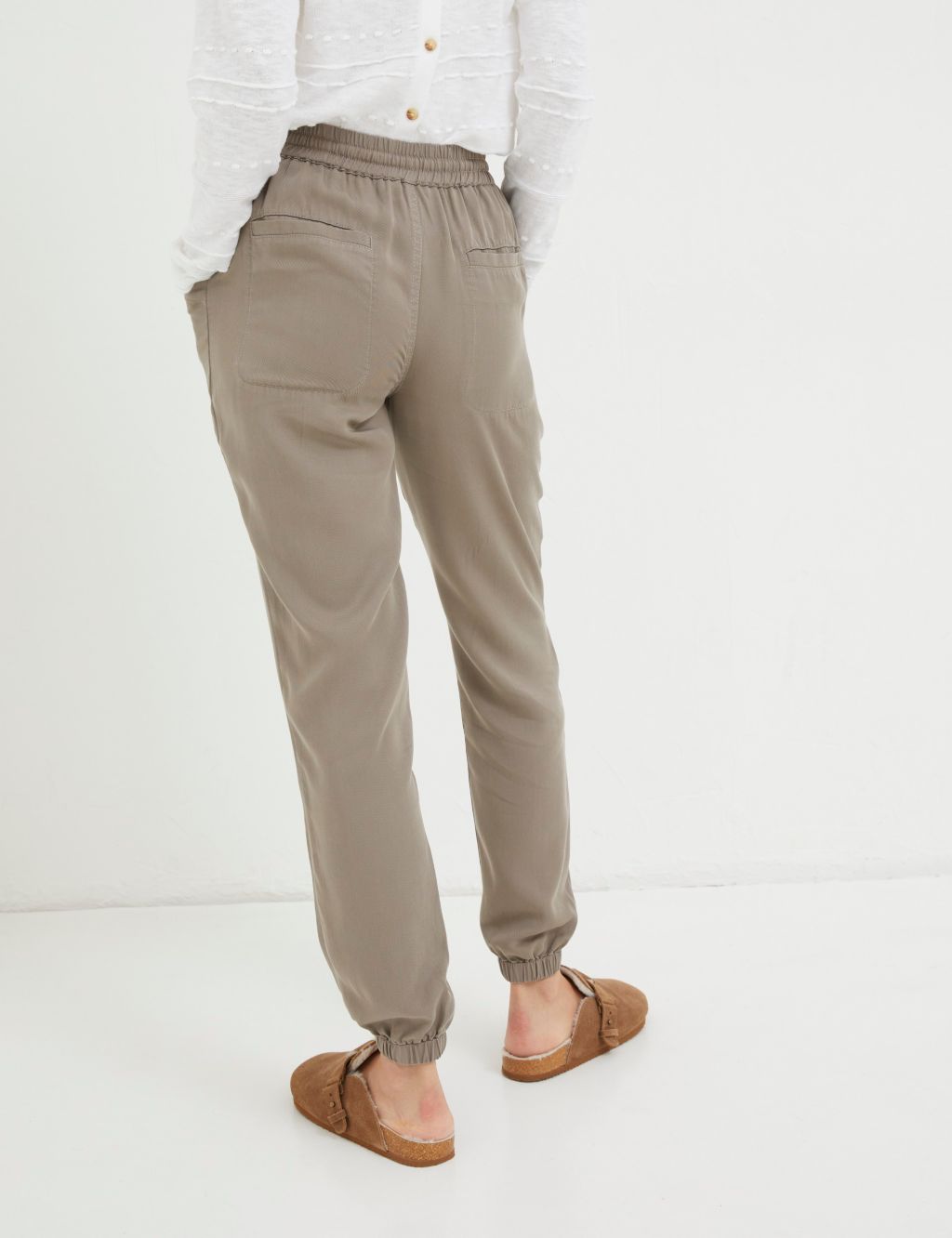 Pure Lyocell™ Drawstring Cuffed Trousers image 4