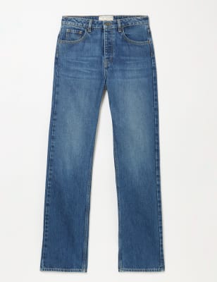 High Waisted Straight Leg Ankle Grazer Jeans, Finery London