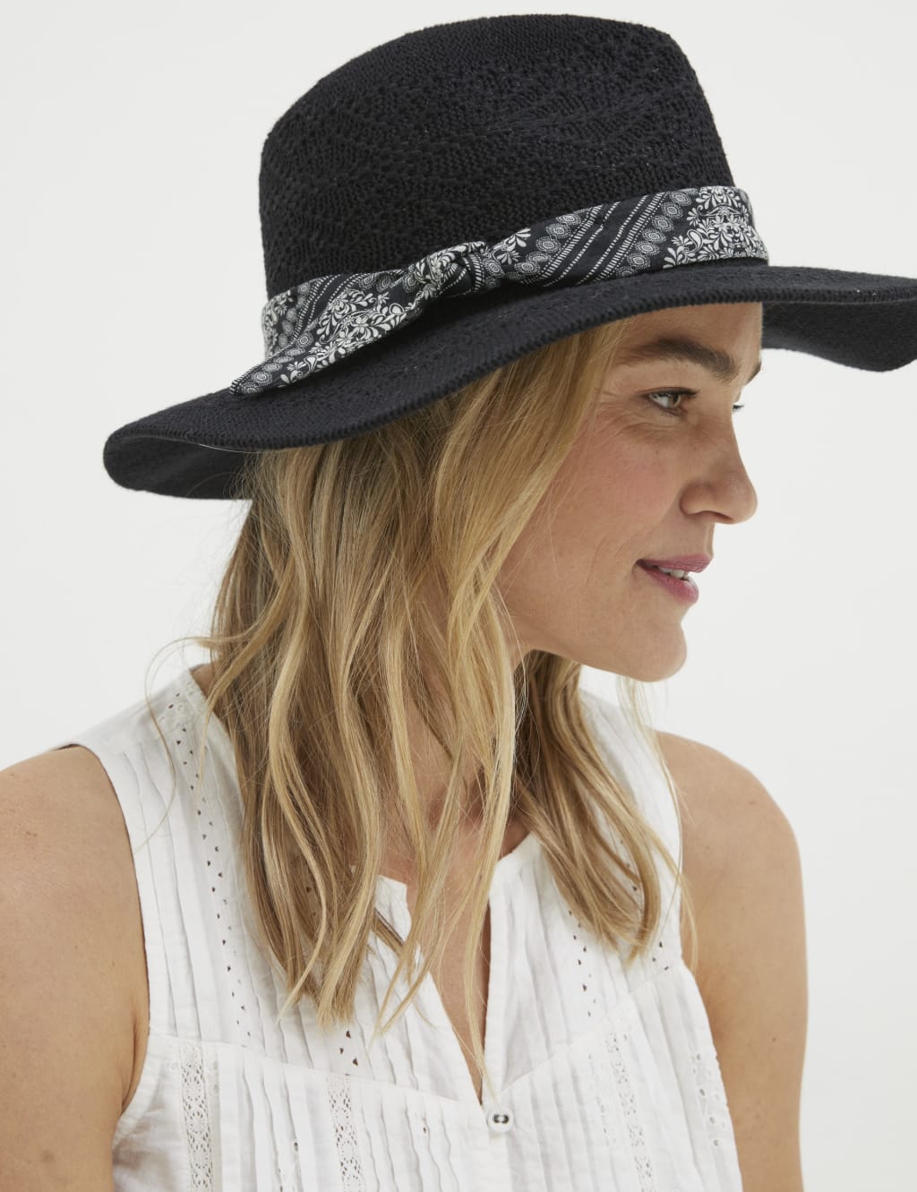 Ribbon Detail Fedora Hat