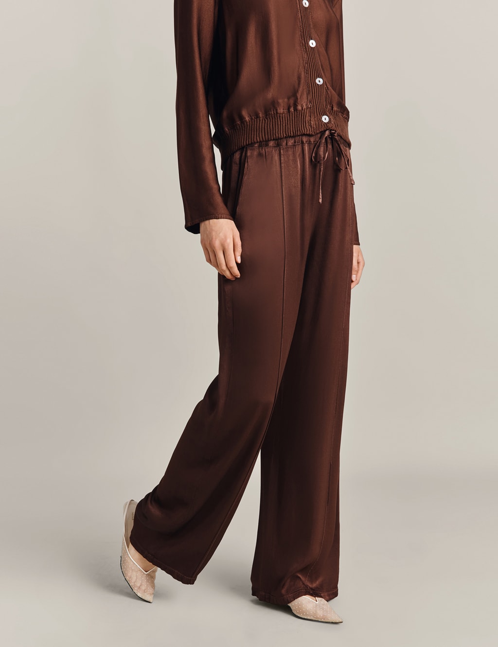 Drawstring Wide Leg Trousers image 2