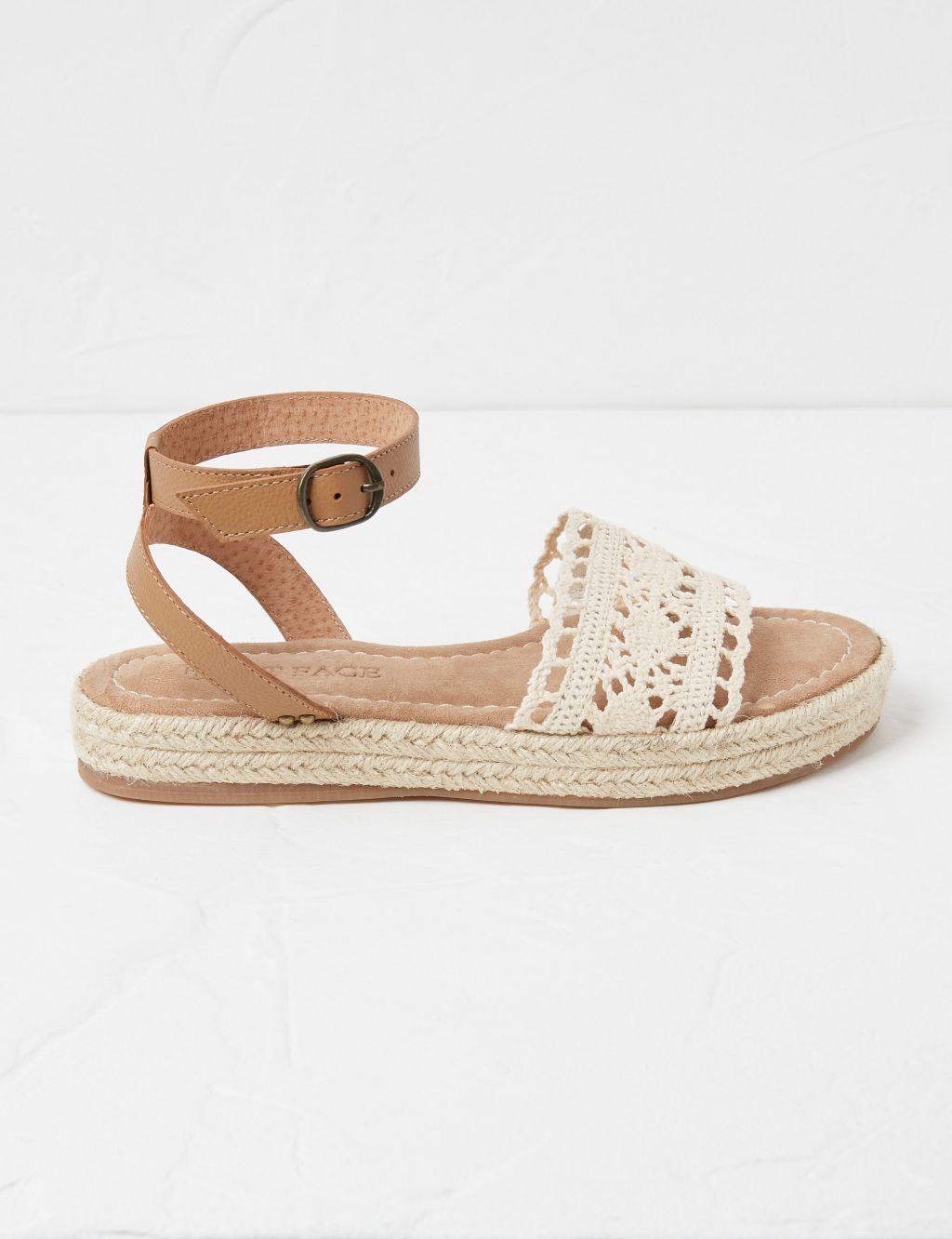 Leather Ankle Strap Flat Espadrilles image 1