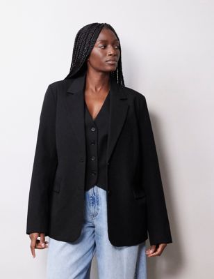 Albaray Womens Tailored Single Breasted Blazer - 10 - Black, Black