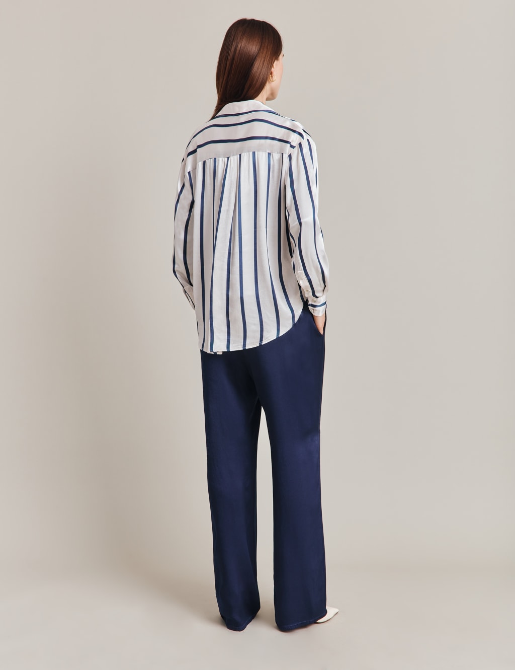 Striped Collared Button Through Shirt image 5