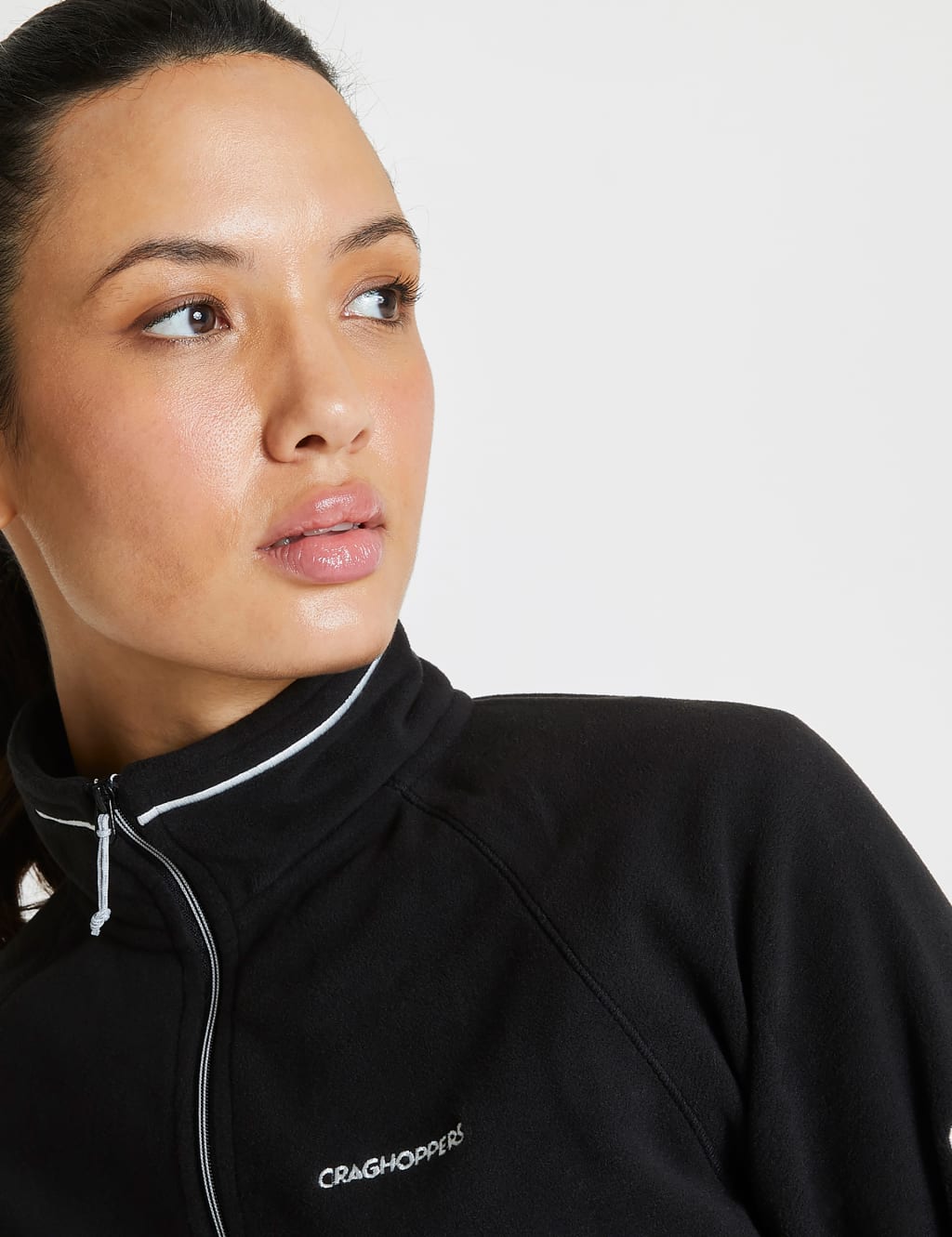Half Zip Funnel Neck Fleece Top image 4