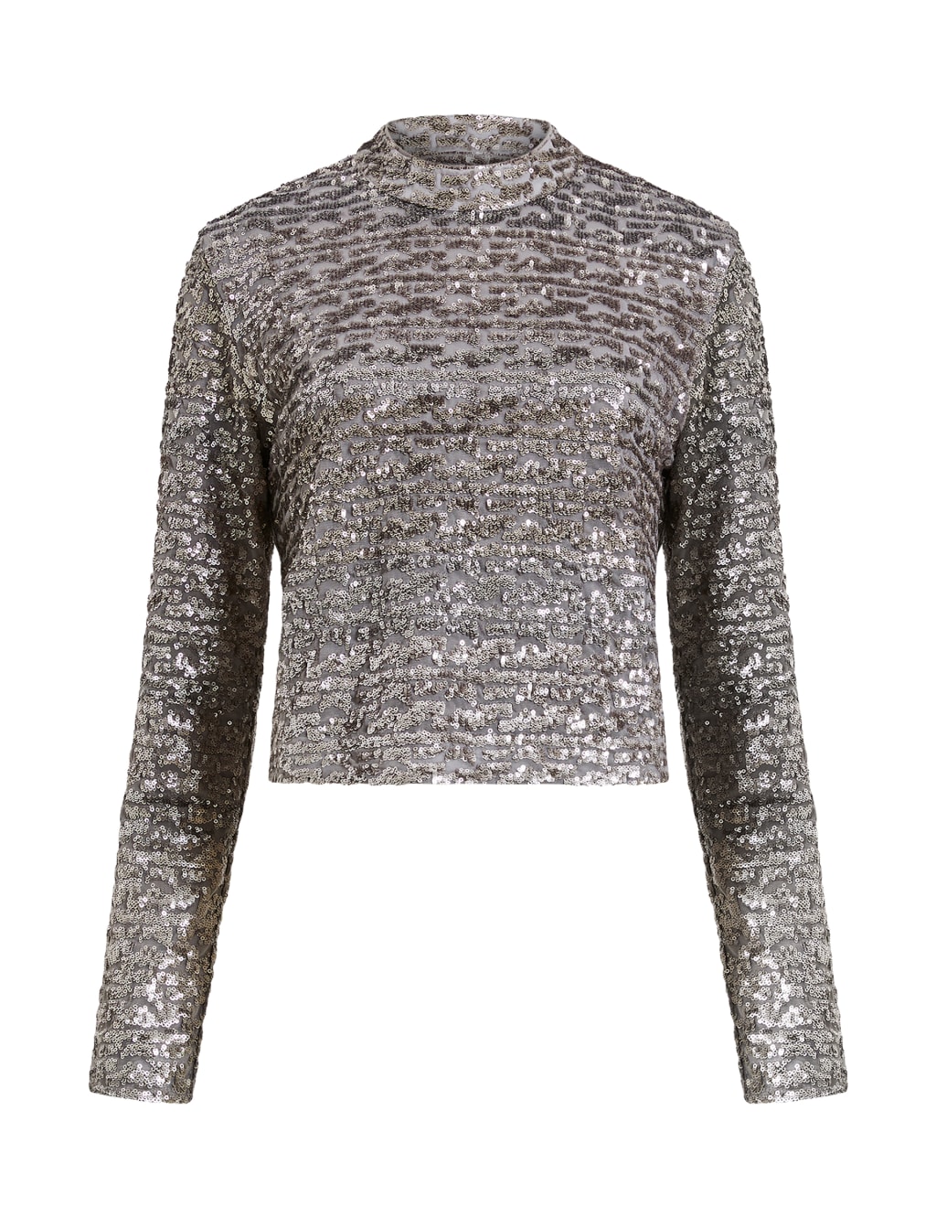 Sequin Embellished Funnel Neck Top image 2