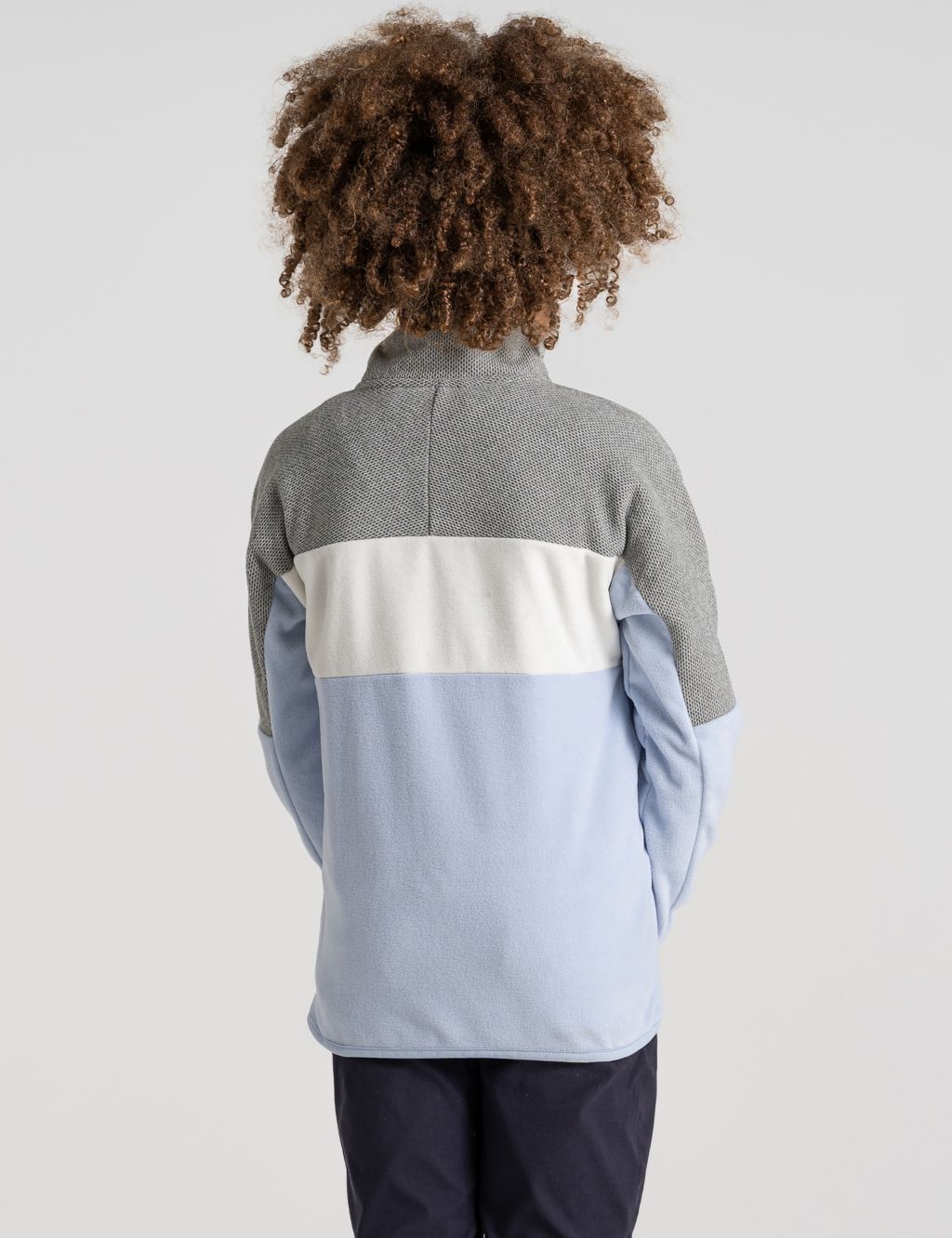 Fleece Colour Block Half Zip Sweatshirt (3-13 Yrs) image 5
