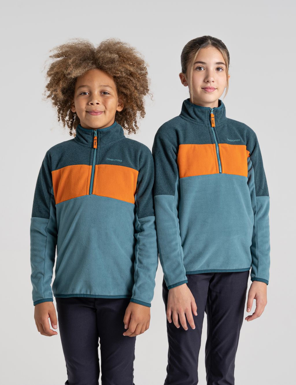 Fleece Colour Block Half Zip Sweatshirt (3-13 Yrs) image 1
