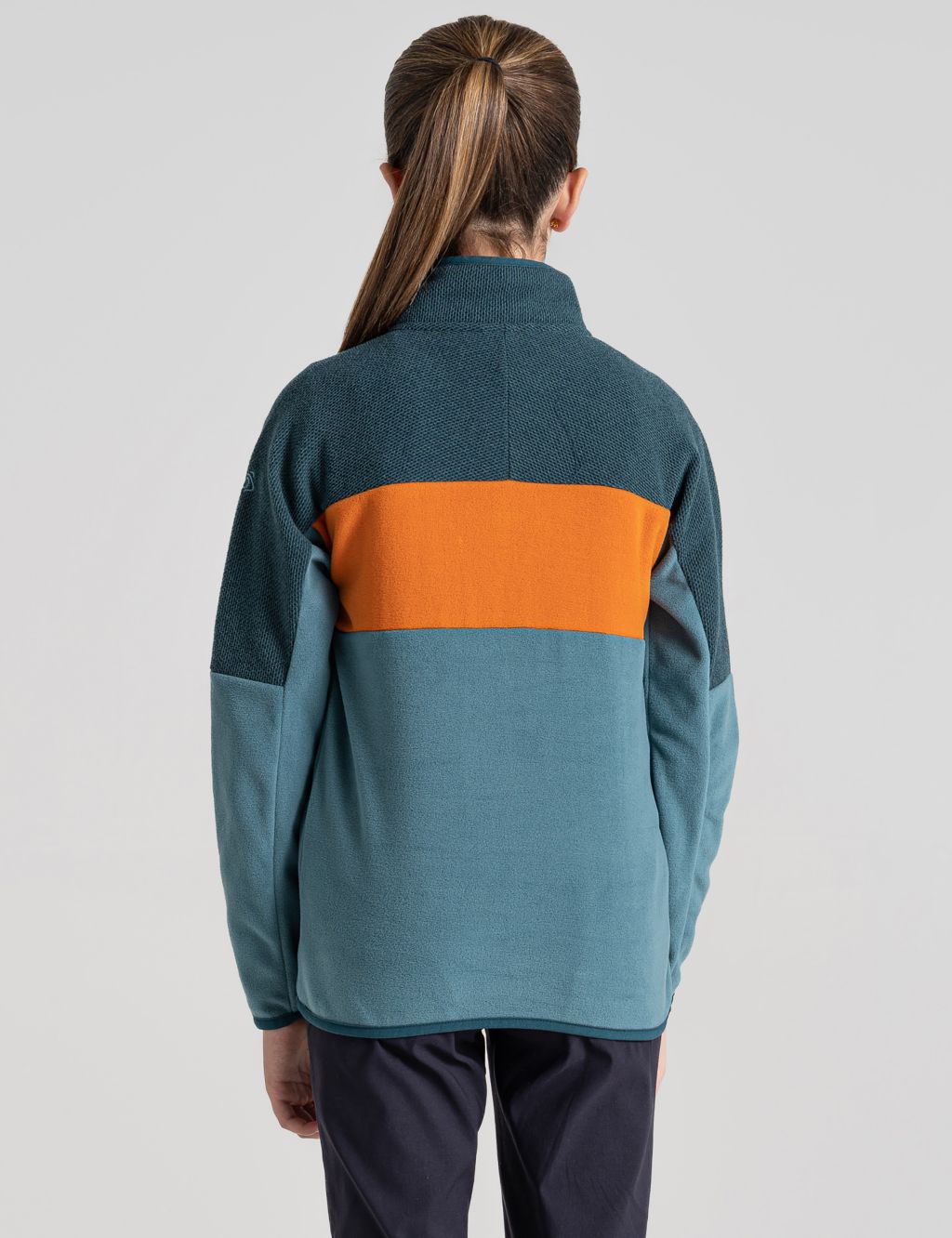 Fleece Colour Block Half Zip Sweatshirt (3-13 Yrs) image 3