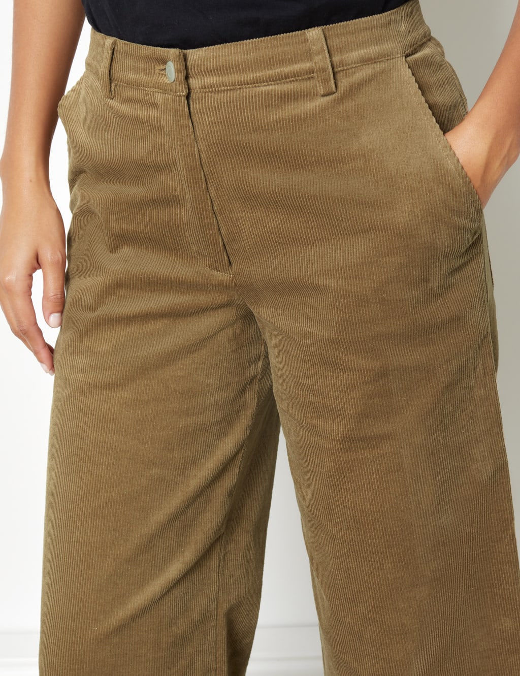Cord Wide Leg Trousers image 4