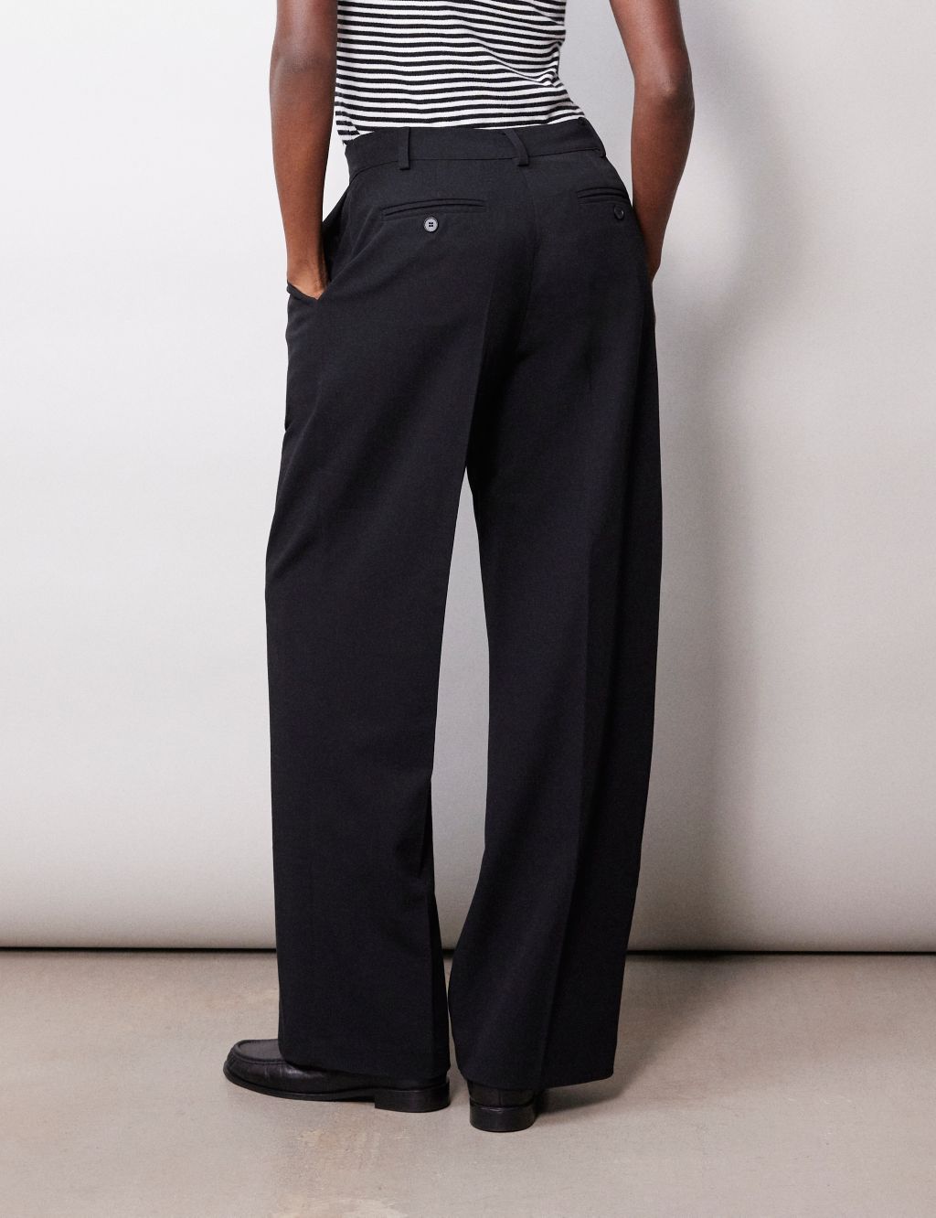 Pleat Front Wide Leg Chinos image 4