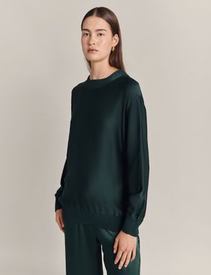 Ghost Womens Long Sleeved Top - M - Green, Green