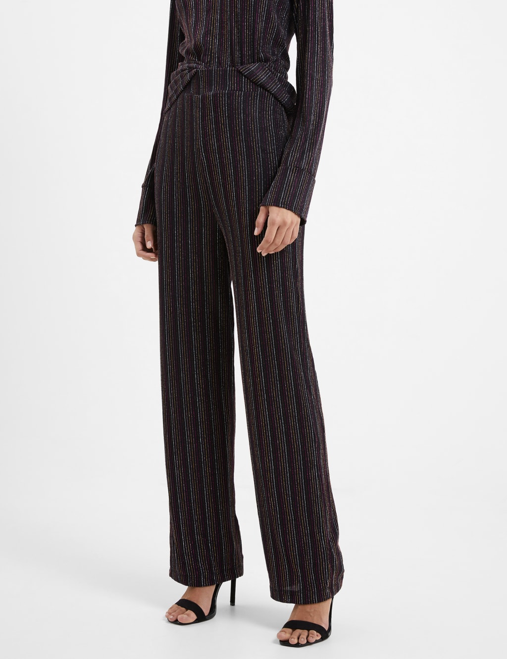 Sparkly Striped Wide Leg Trousers image 3