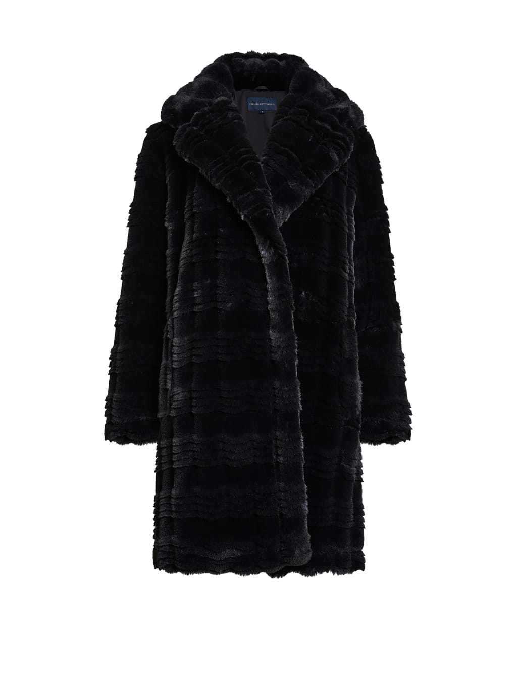 Faux Fur Textured Collared Coat image 2