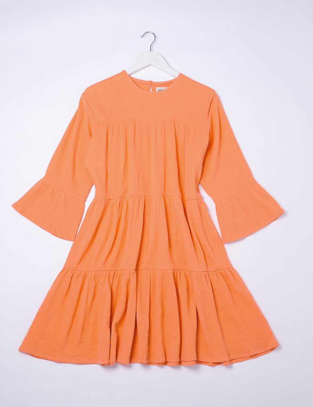 Pure Cotton Textured Relaxed Tiered Dress image 2