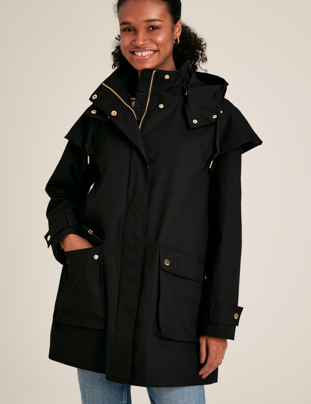 Pure Cotton Hooded Raincoat