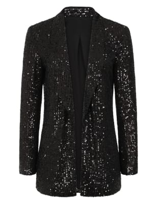 black sparkly coat