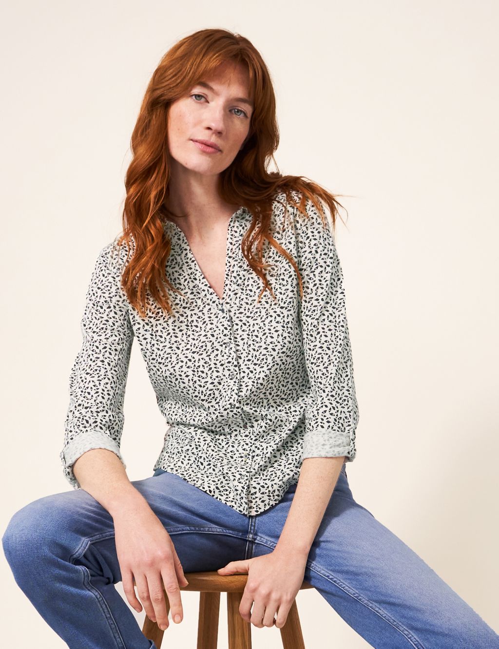 Pure Cotton Printed Collared Shirt image 3