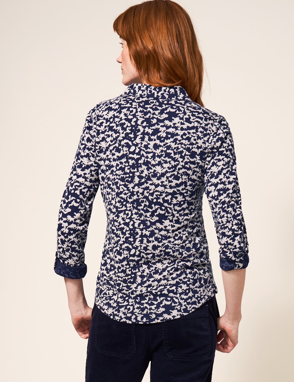 Jersey Printed Collared Shirt image 3