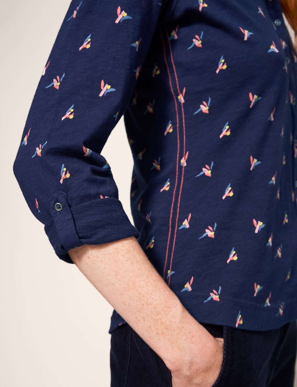 Pure Cotton Printed Collared Shirt image 3
