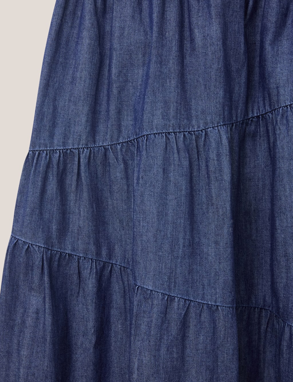 Denim Maxi Tiered Skirt image 6