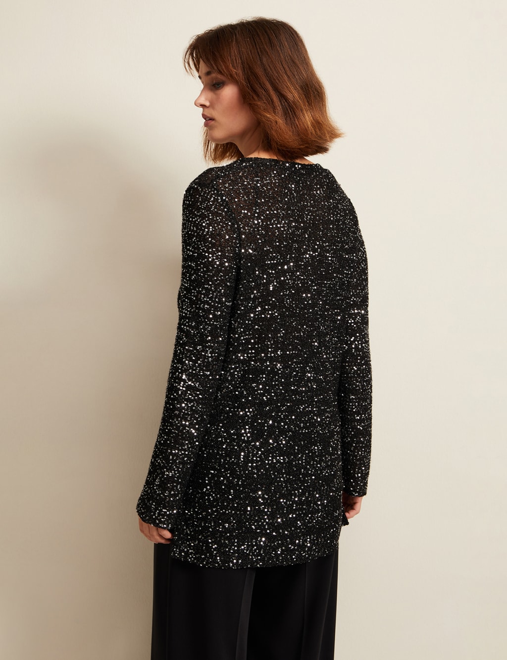 Embellished Scoop Neck Knitted Top image 3
