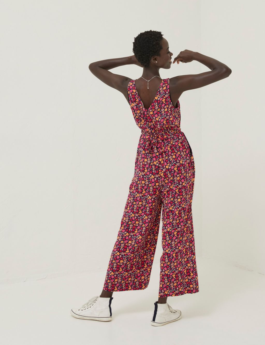 Floral Sleeveless Cropped Jumpsuit image 2