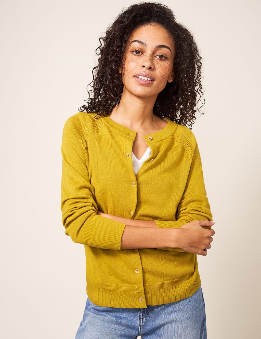 Pure Cotton Crew Neck Cardigan image 3