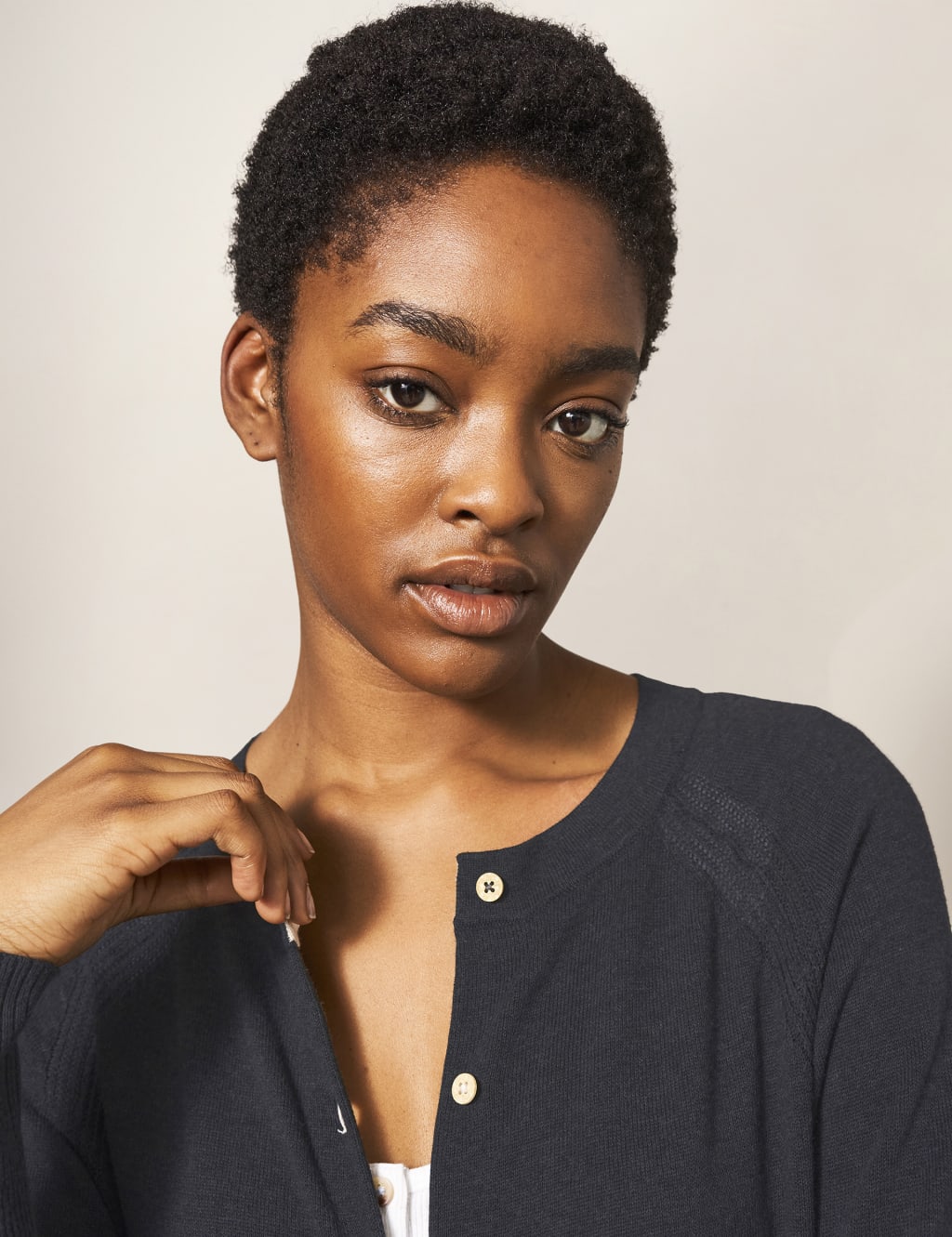 Pure Cotton Crew Neck Cardigan image 5