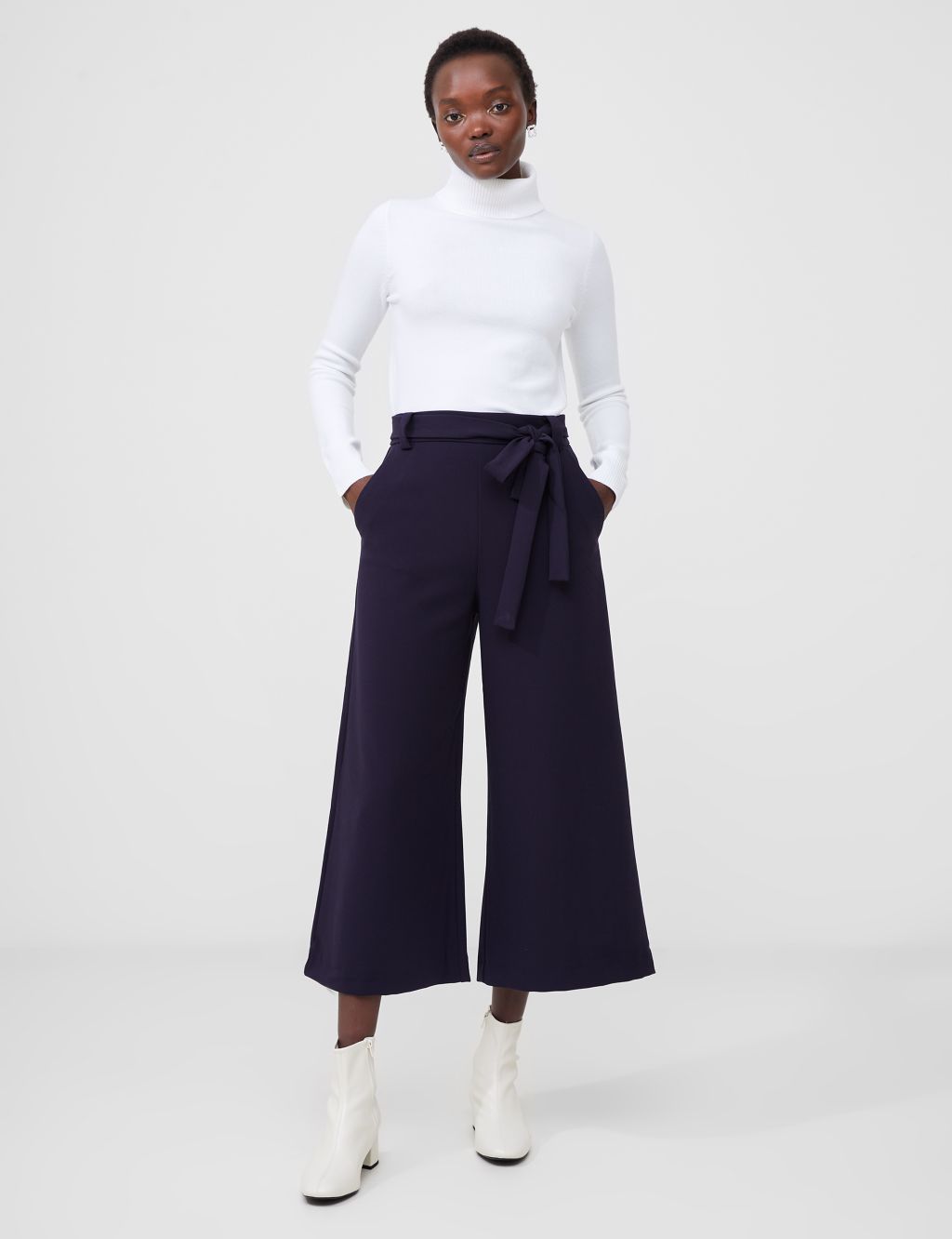 Belted Wide Leg Culottes