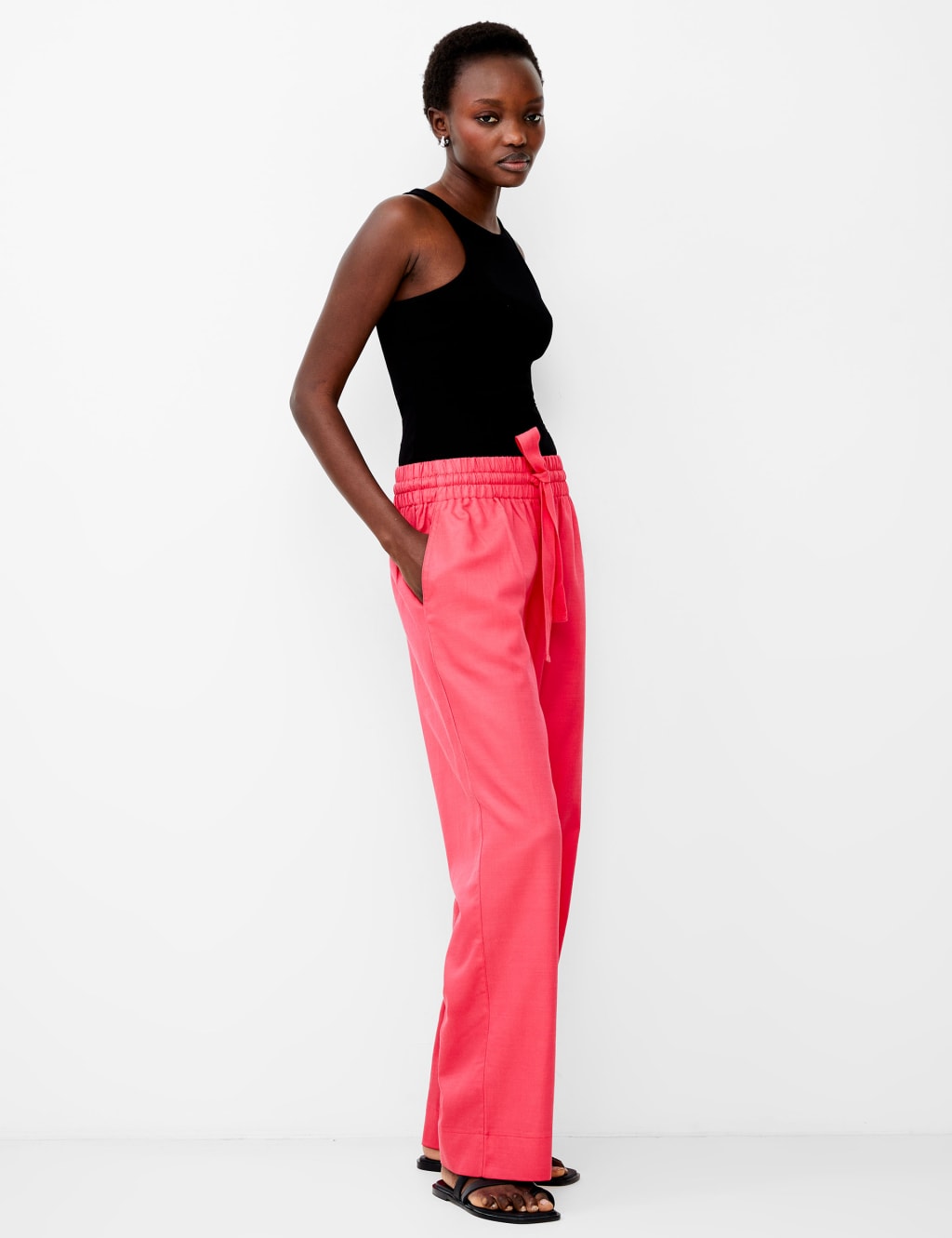 Lyocell Rich Wide Leg Trousers