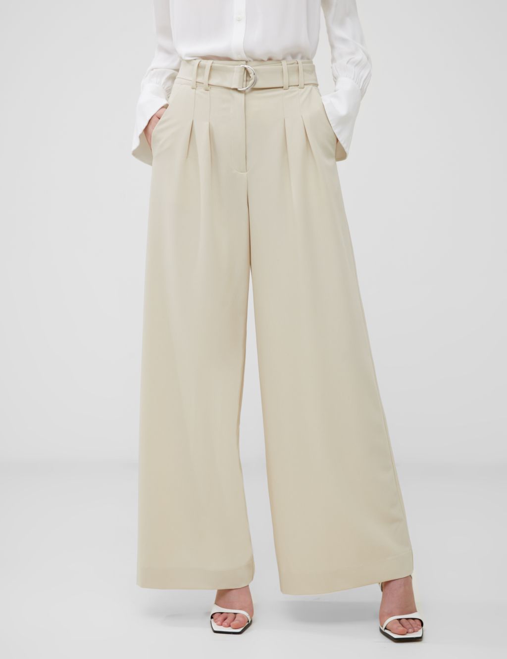 Belted Wide Leg Trousers image 3